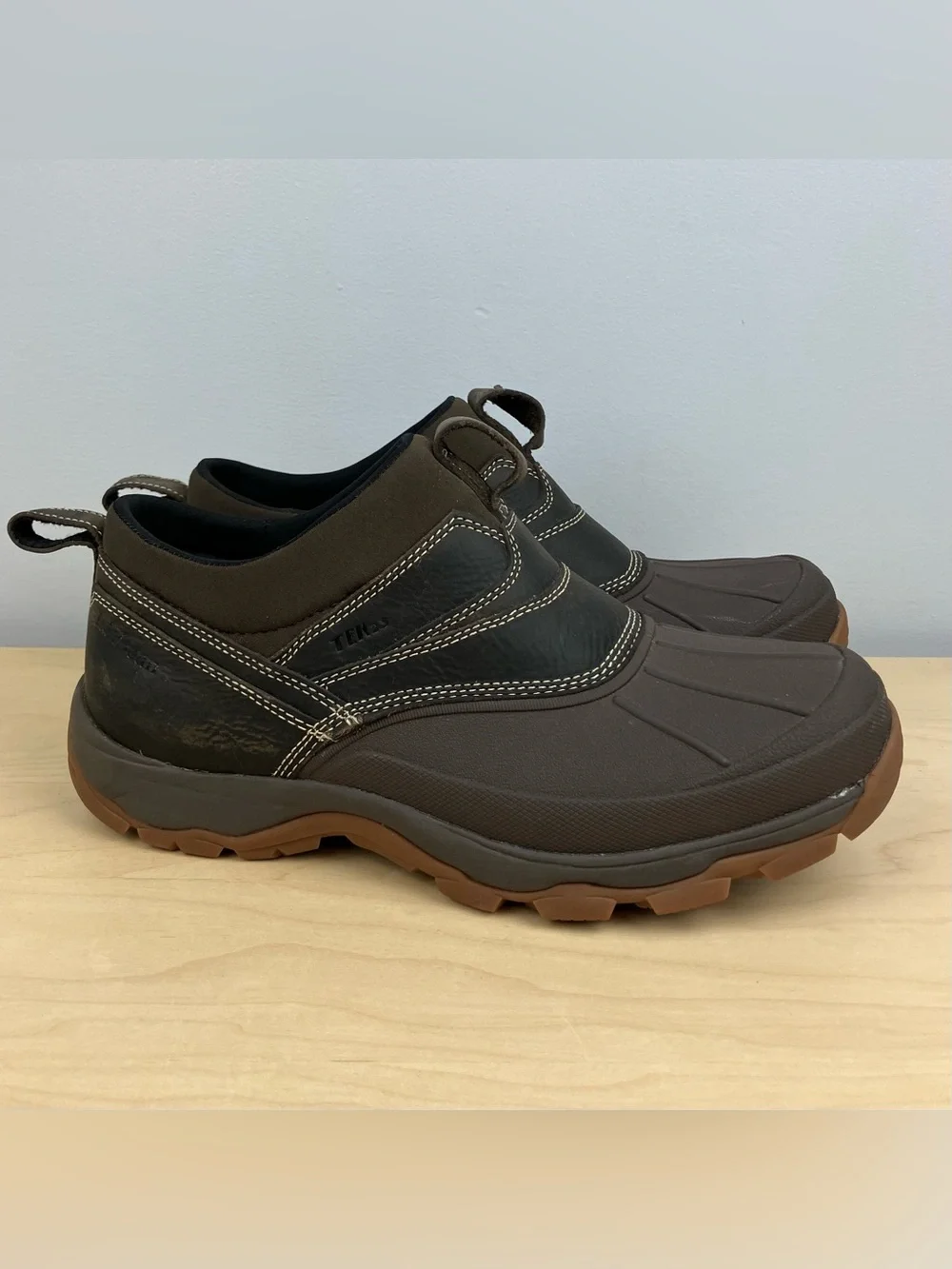 L.L. Bean Men’s Size 10.0 M Storm Chaser Low Slip On Brown Leather Duck Boots